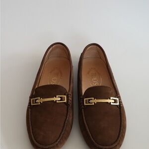 Tod's Brown Suede Loafers for Women